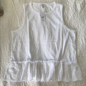 Jcrew Factory Ruffle Trim Tank